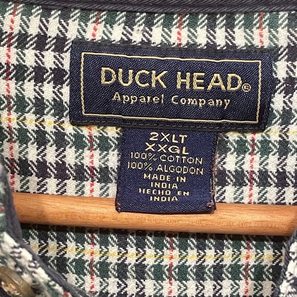 Duck Head 2XLT Plaid Flannel Shirt | 100% Cotton, Classic Workwear Heritage - Picture 4 of 8